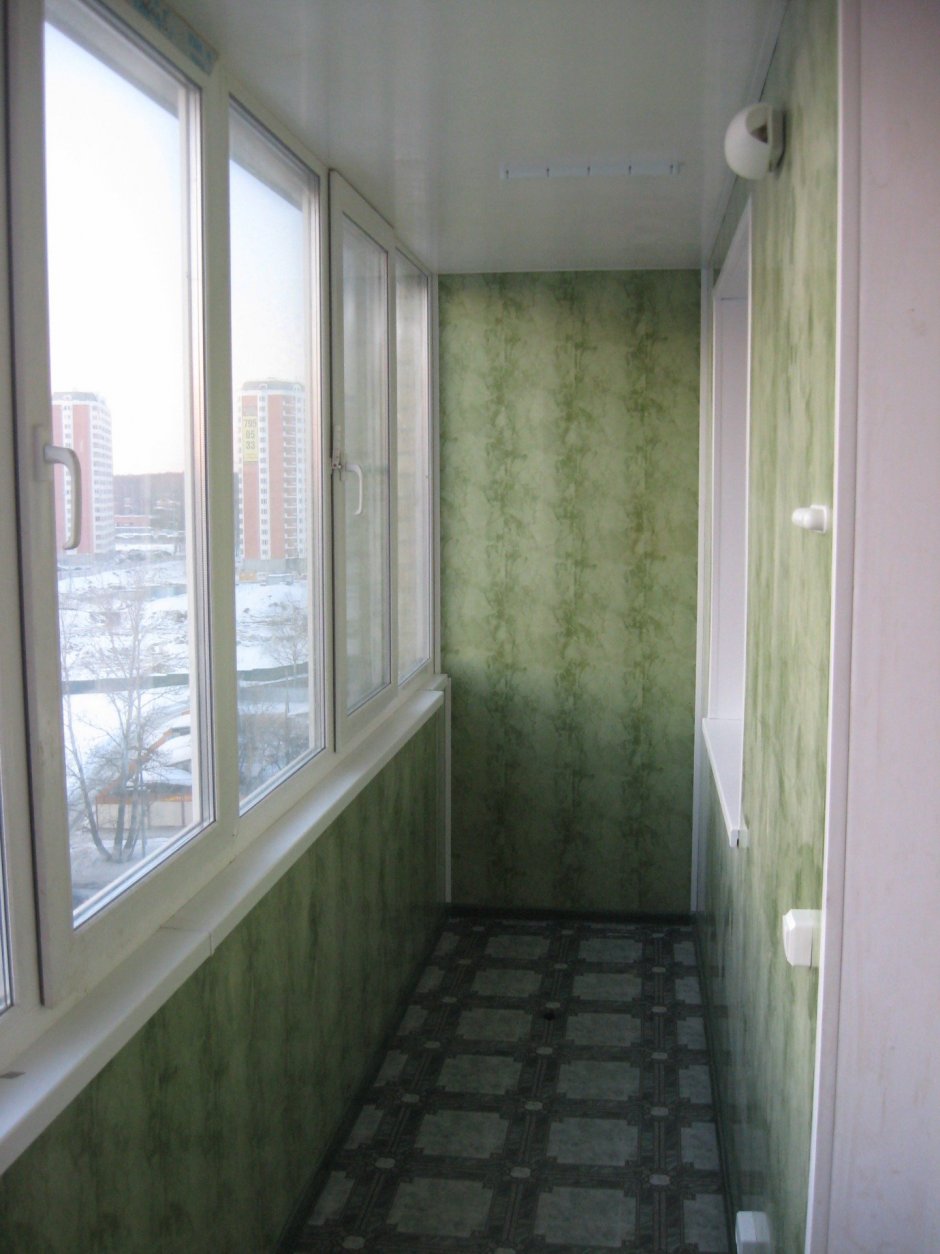 Обшивка балкона панелями ПВХ