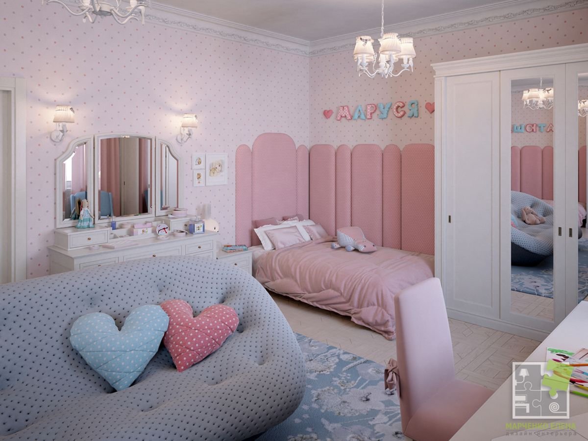 Детские комнаты для девочек двойняшек