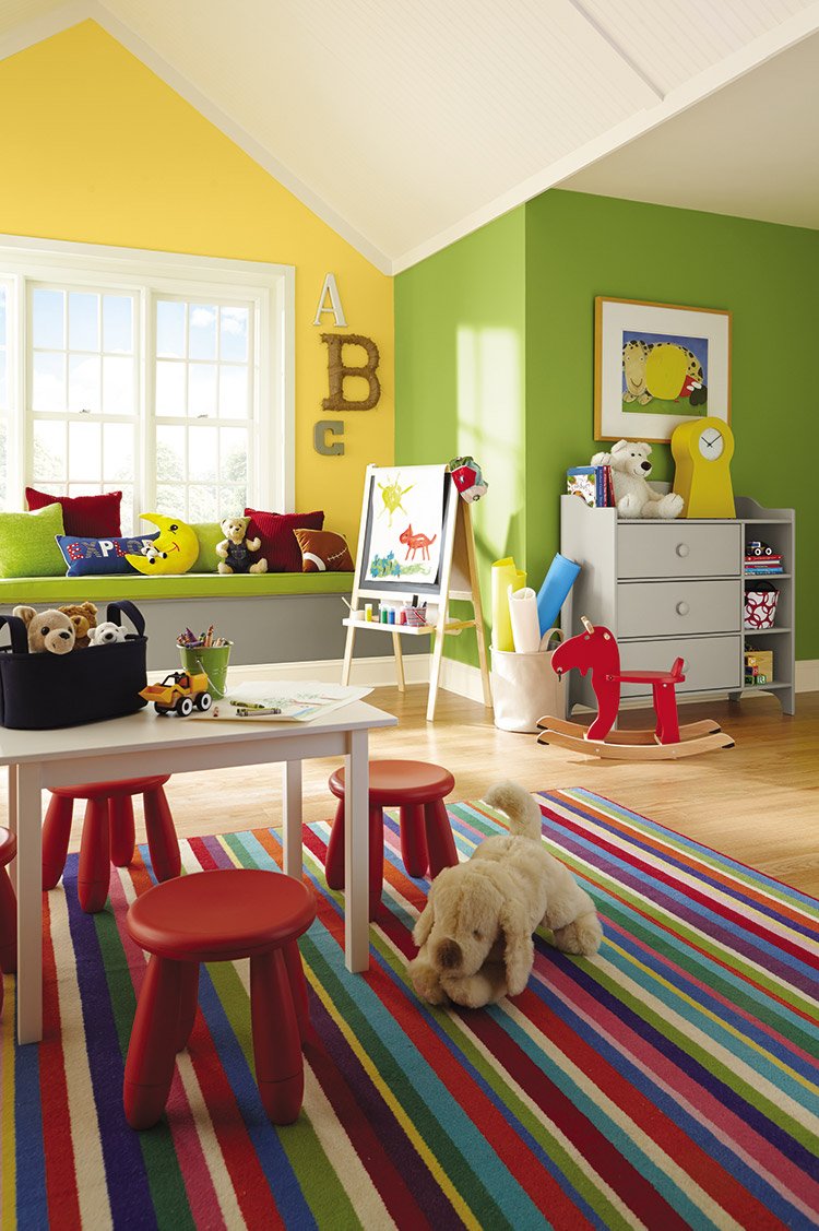 Разноцветные детские комнаты