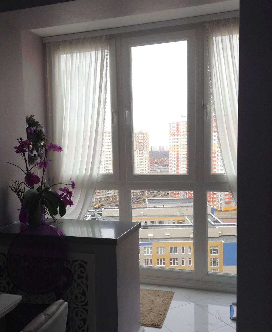 Панорамный балкон совмещенный с комнатой