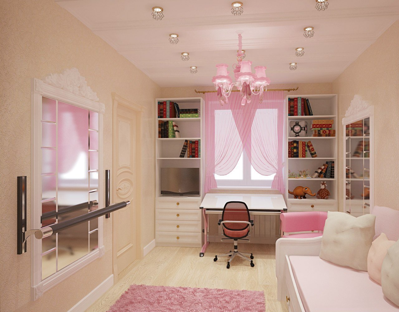 Дизайн комнат для школьниц (60 фото)