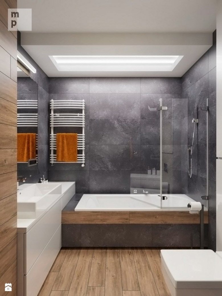 Ванная комната г образной формы
