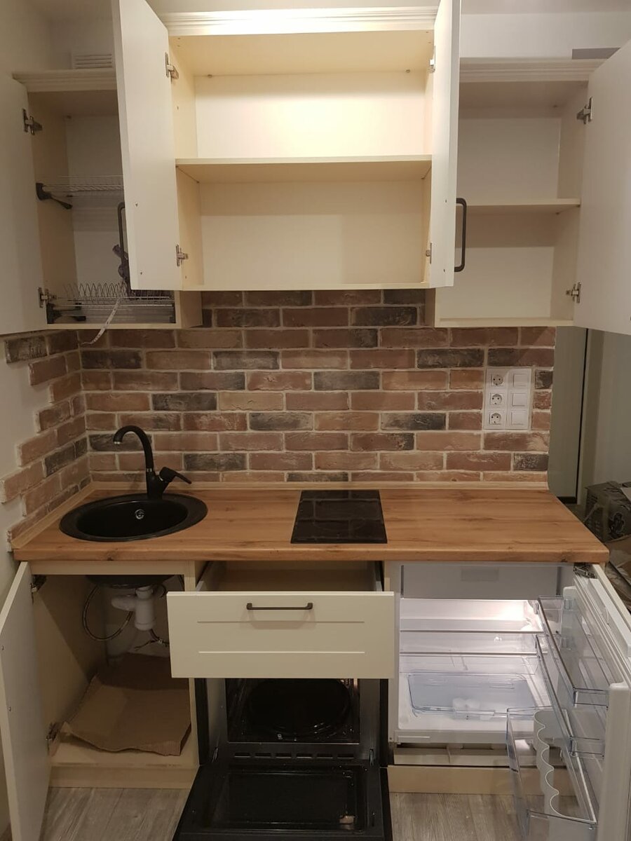 Дизайн маленьких кухонь с электрической плитой (59 фото)