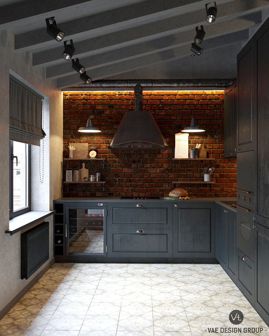 Кухни лофт в интерьере