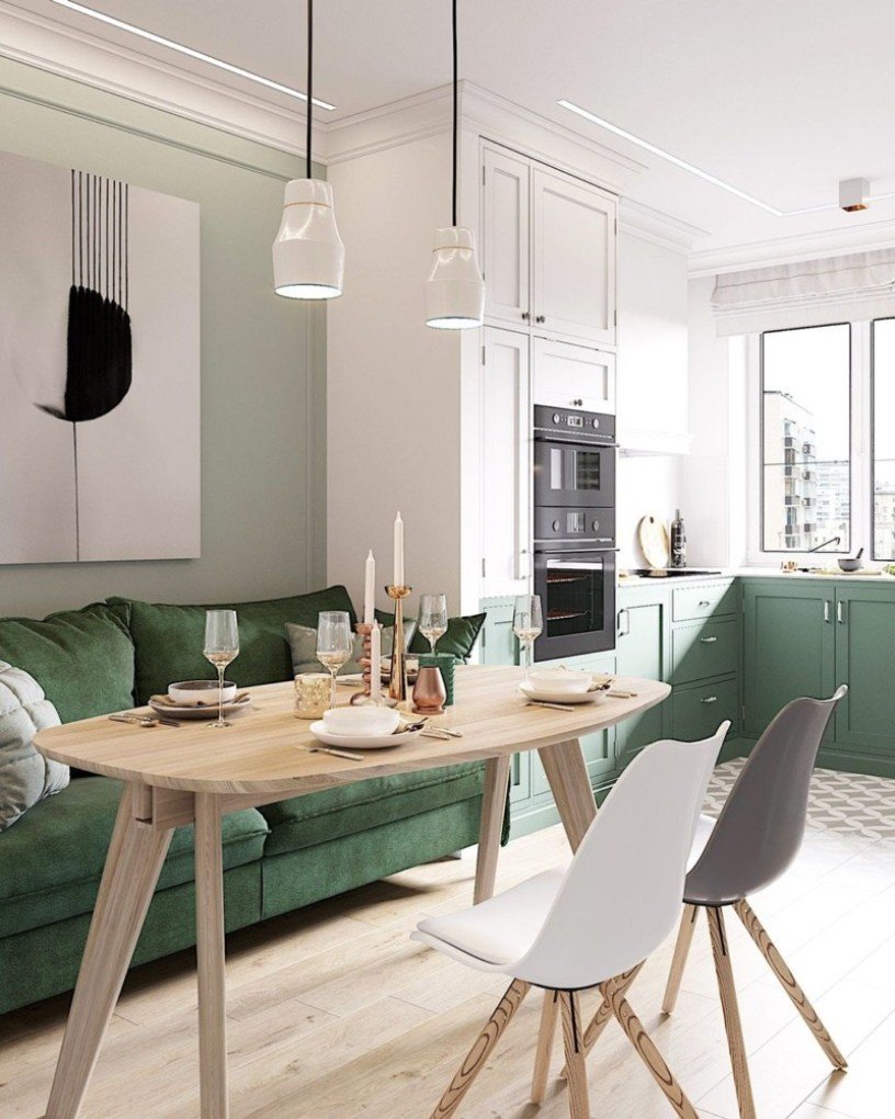 Кухни гостиные в скандинавском стиле