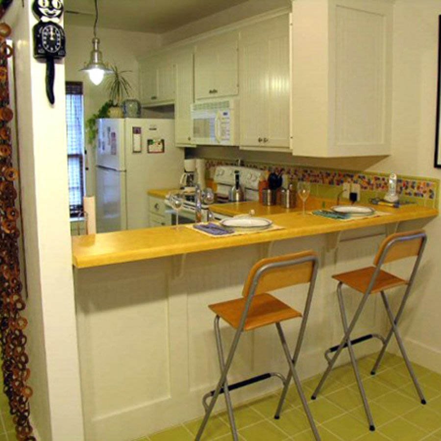 Барная стойка с рабочей зоной на кухне