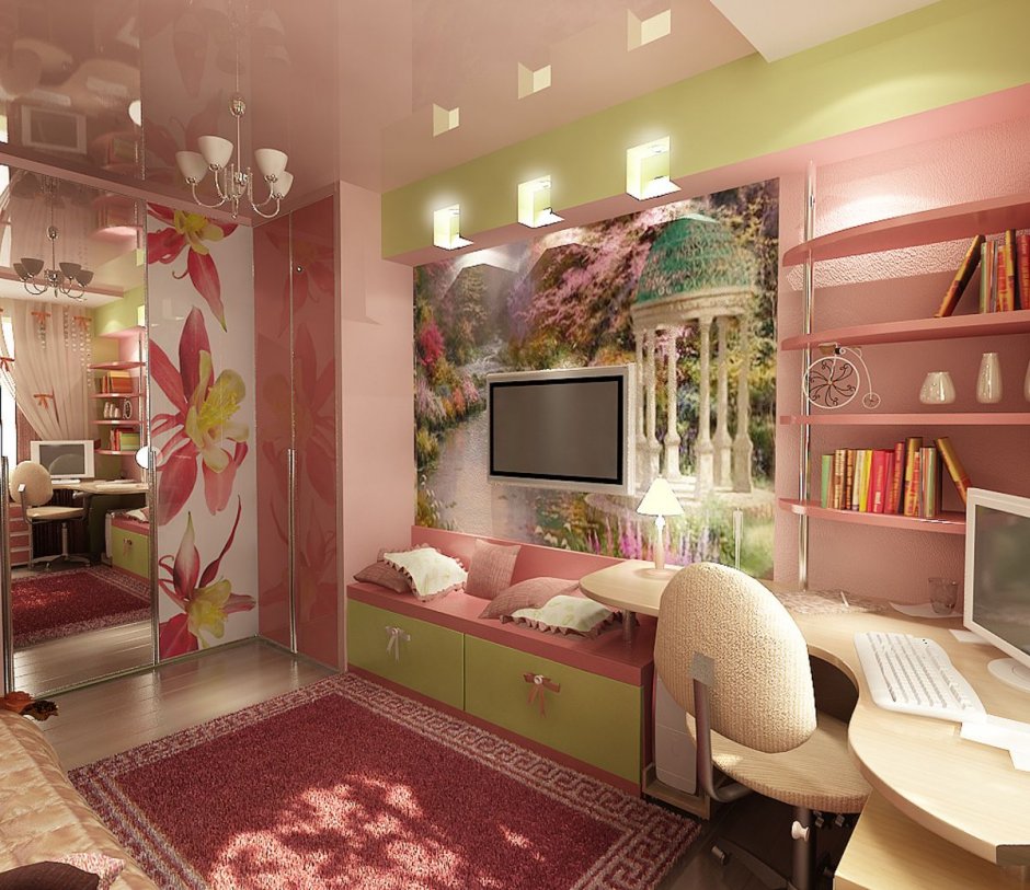 Дизайнерские комнаты для девочек в квартире
