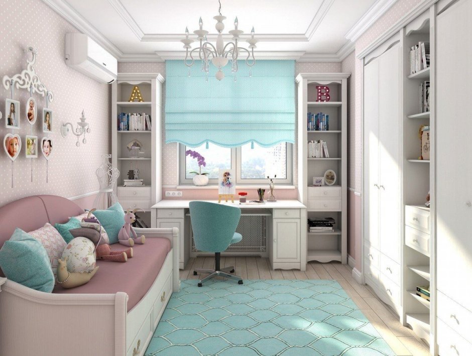 Практичный дизайн комнат для девочек подростков (59 фото)