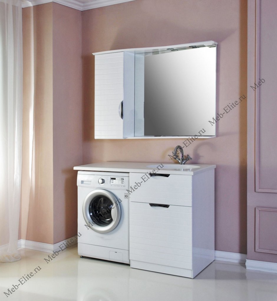 Мебель в ванную комнату со стиральной машиной