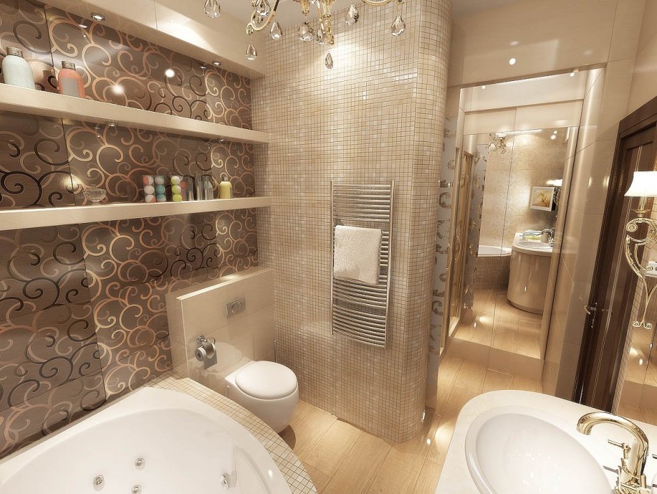 Дизайн ванных комнат в малосемейных квартирах (57 фото)