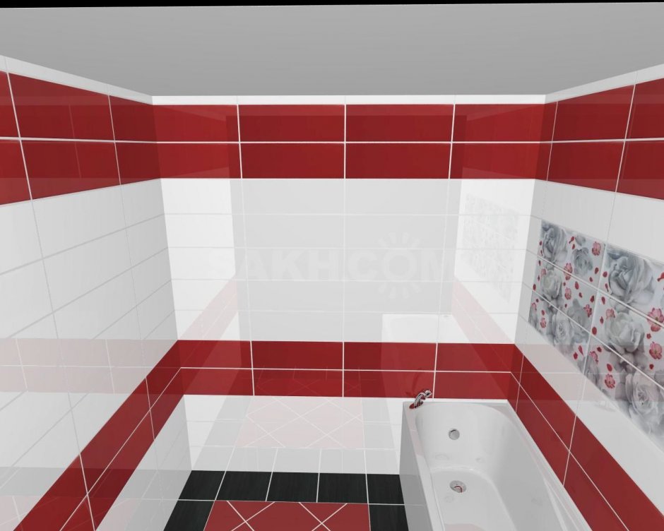Проект укладки плитки в ванной