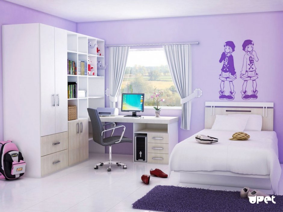 Дизайнерская комната для подростка девочки