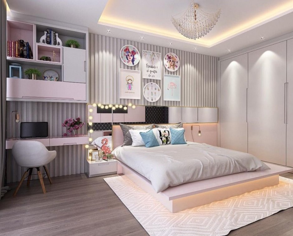 Спальня для девочки в современном стиле