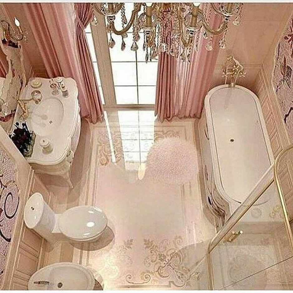 Ванные комнаты в нежном стиле