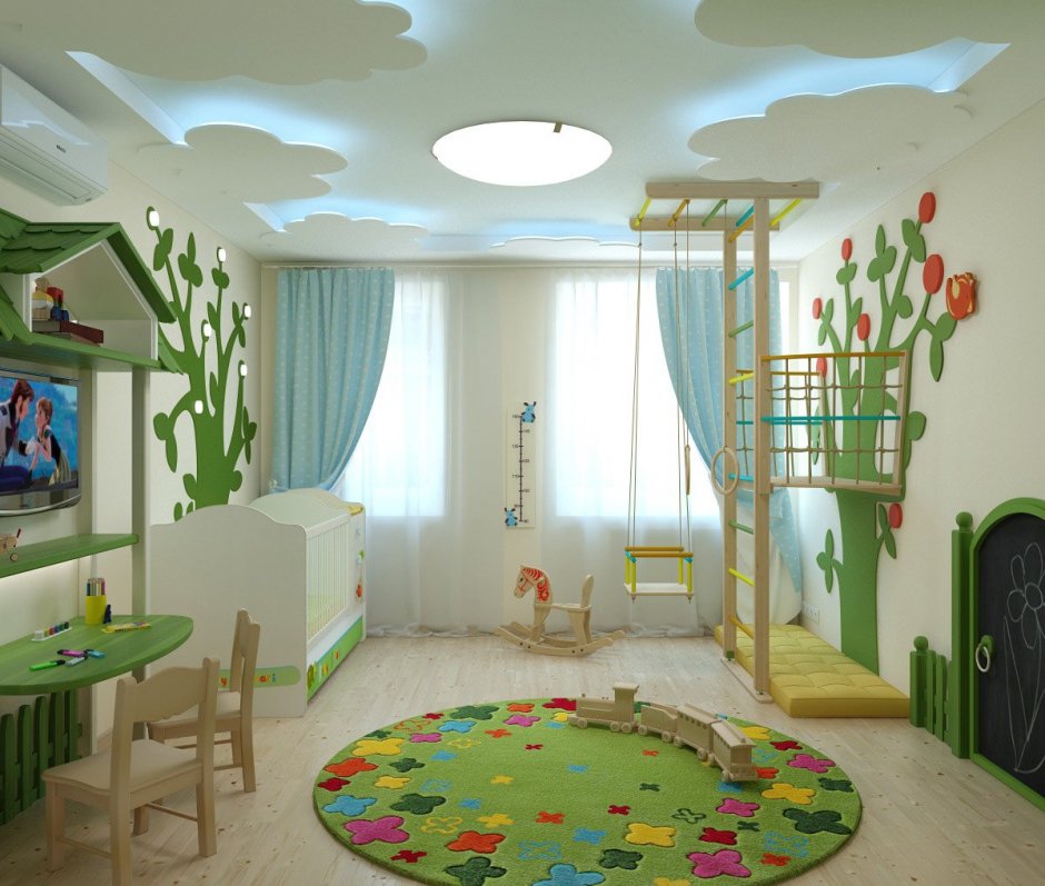 Зонирование детской комнаты в детском саду