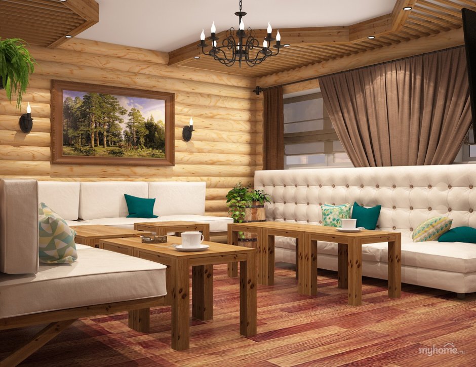 Мебель для бани и сауны из дерева в комнату отдыха