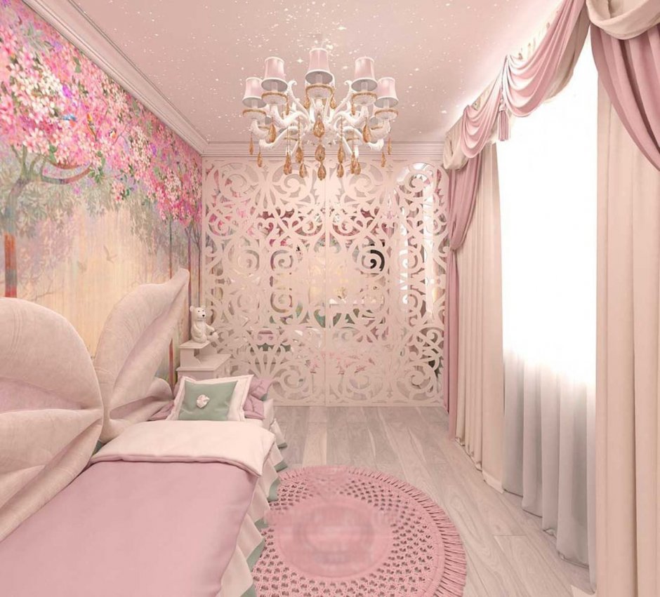 Розовая комната для девочки
