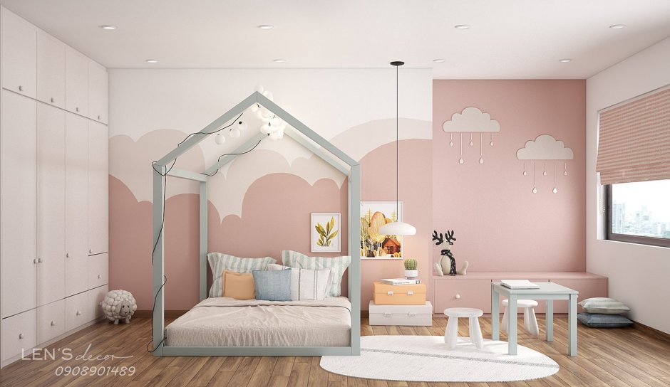Детская комната в пастельных цветах