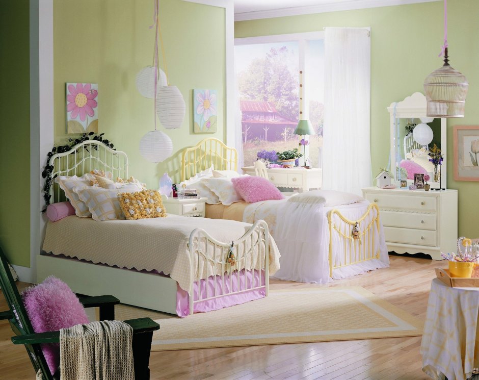 Красивые комнаты для девочек подростков в пастельных тонах