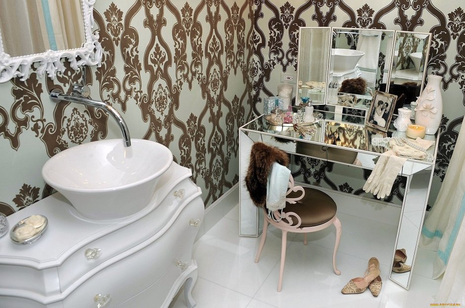 Ванная комната в стиле гламура