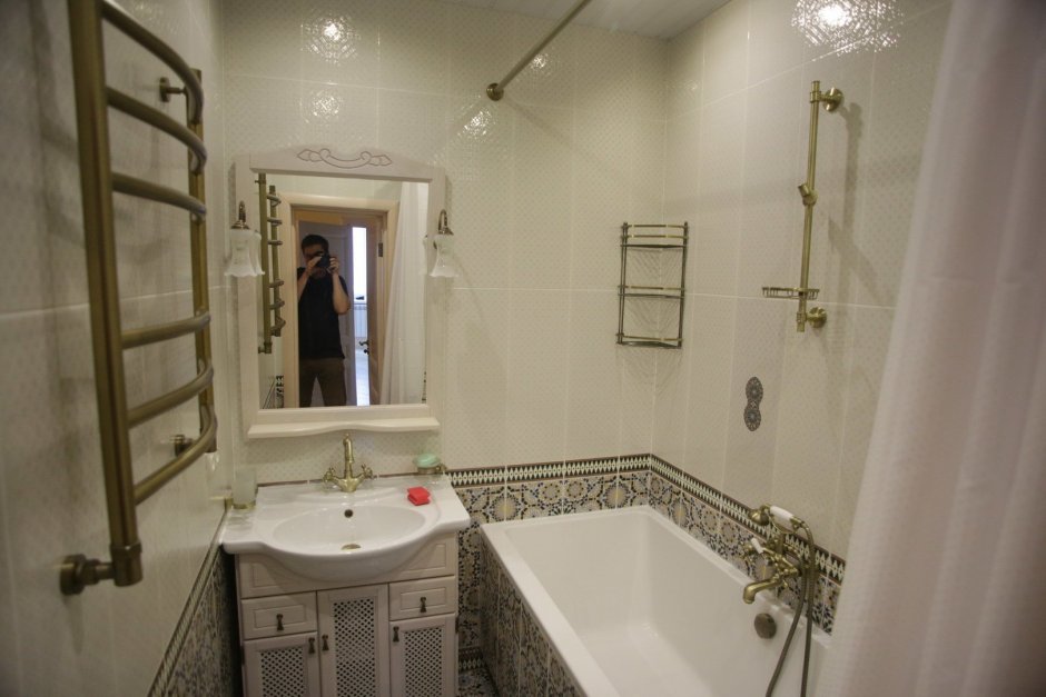 Ванная комната в трехкомнатной квартире