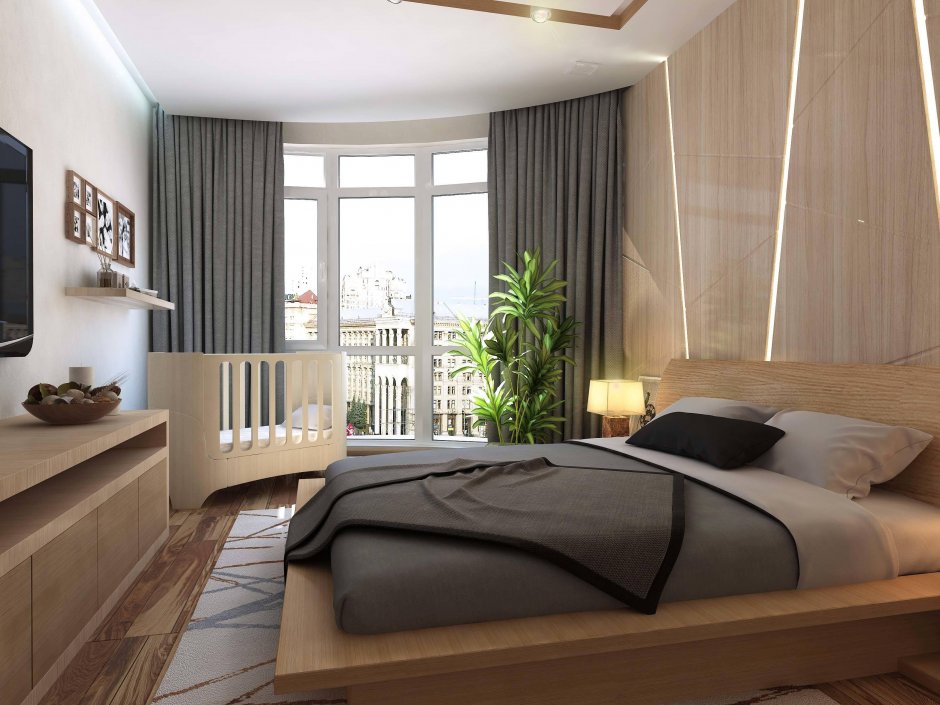 Продуманный дизайн спальных комнат (58 фото)