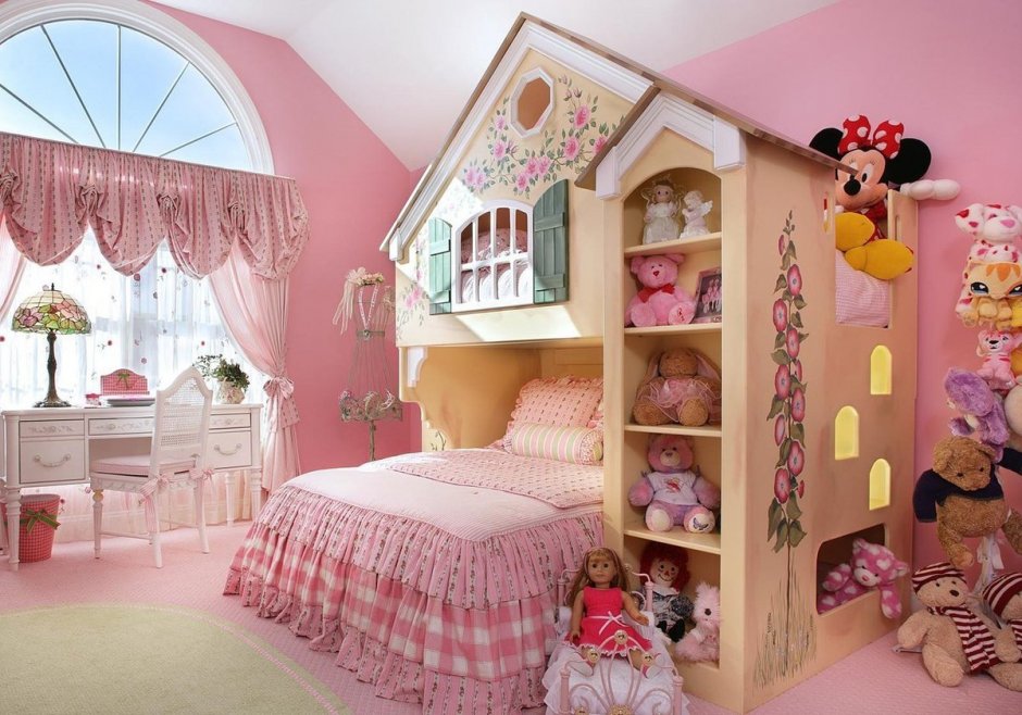 Детские комнаты для маленьких девочек (59 фото)