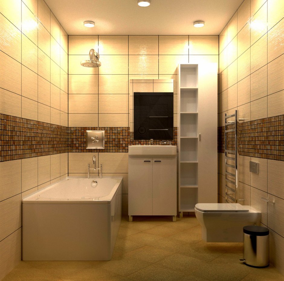 Мозаика в ванной комнате 4 кв м