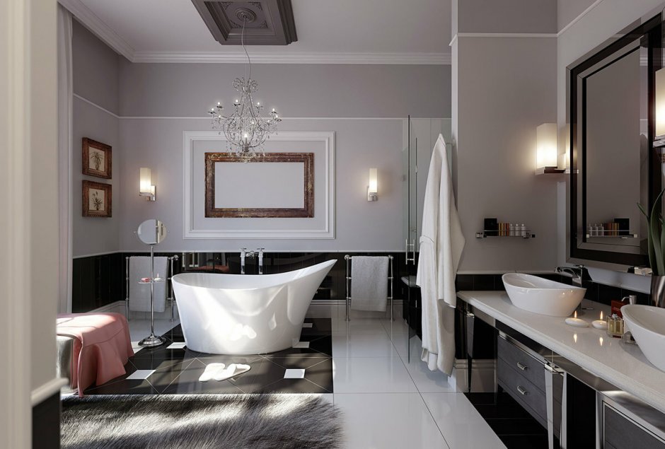 Интерьер ванной комнаты в современном стиле