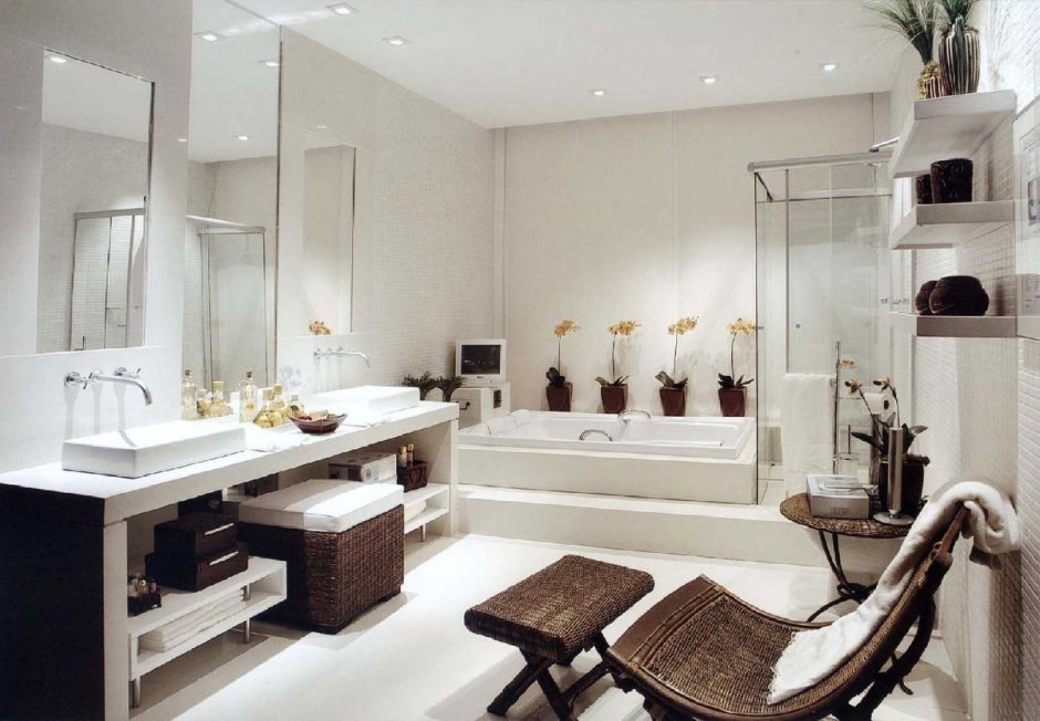 Интерьер ванной комнаты в стиле Модерн