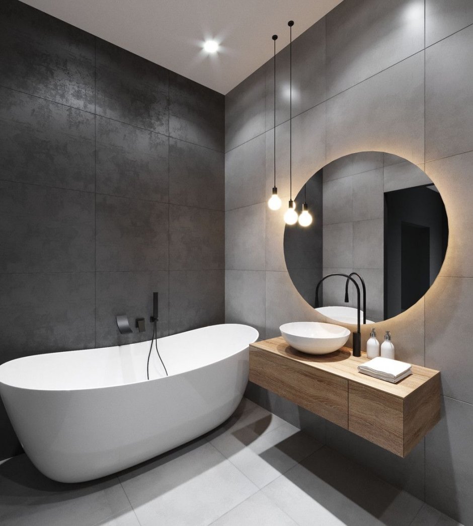 Стиль Модерн в дизайне ванных комнат (60 фото)