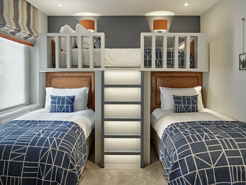 Комната с двумя кроватями для подростков