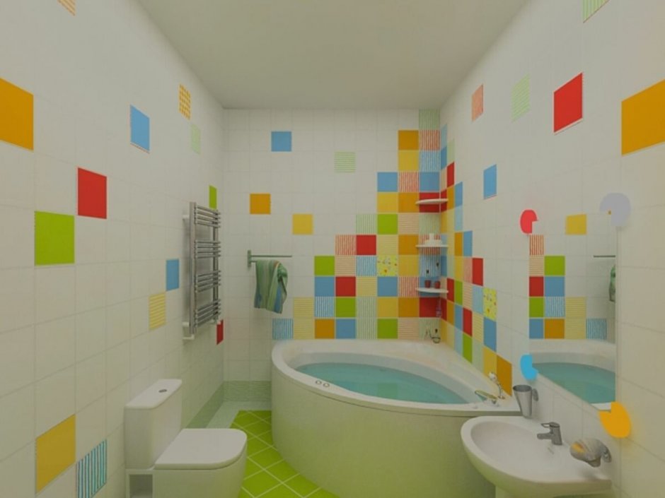 Разноцветная ванная