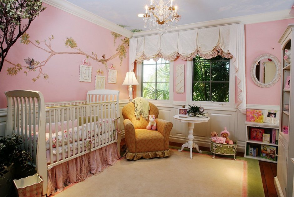 Детские комнаты для новорожденной девочки