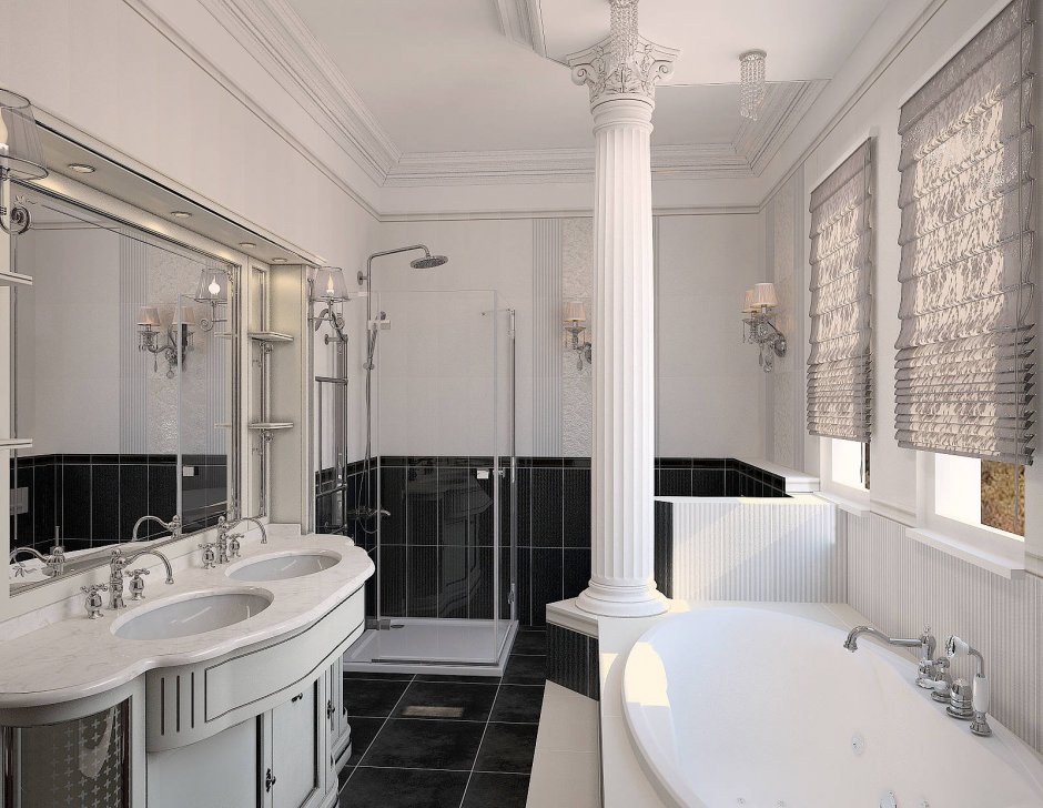Ванная комната в неоклассическом стиле