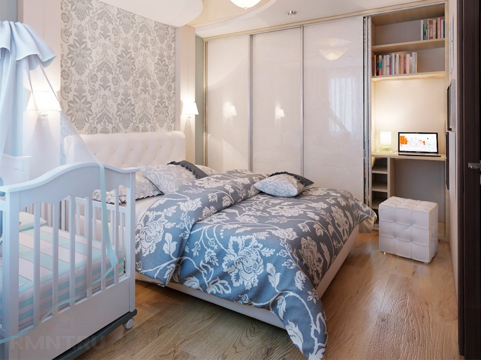 Маленькая комната с детской кроваткой