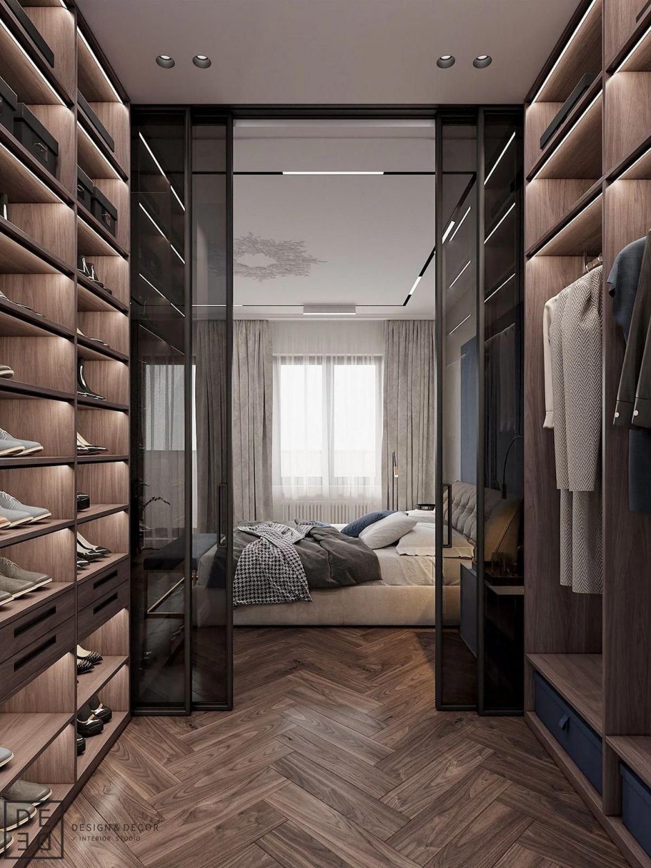 Большая спальня с гардеробной