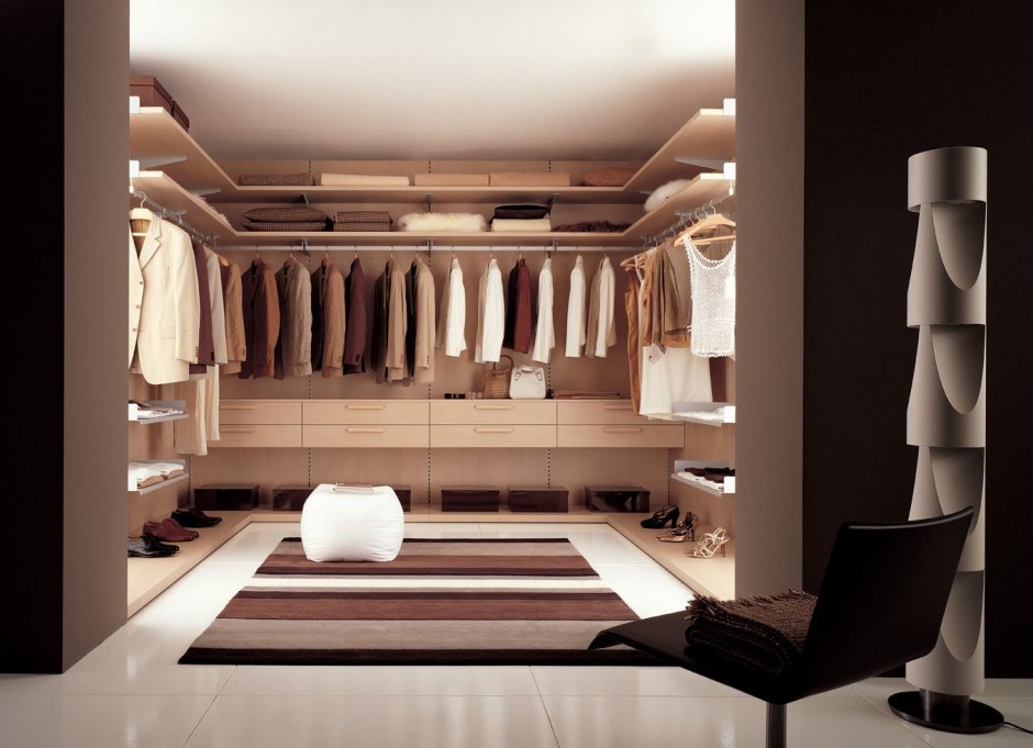 Стильные гардеробные комнаты