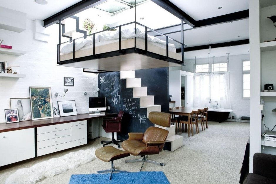 Дизайн комнат с высокими потолками (60 фото)