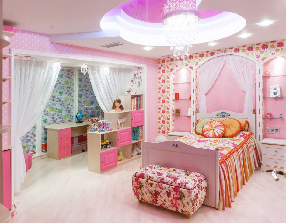 Простой дизайн детских комнат для девочек (59 фото)
