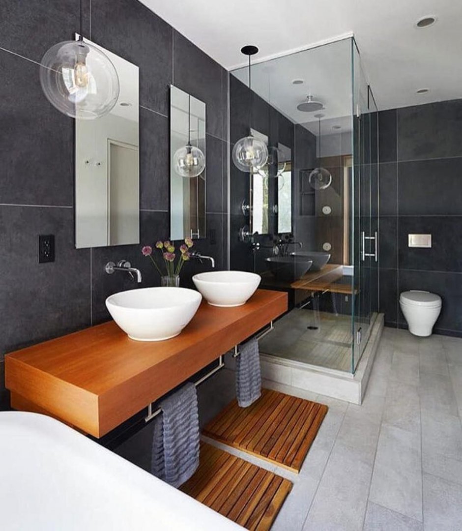 Дизайн раздельных ванных комнат (57 фото)