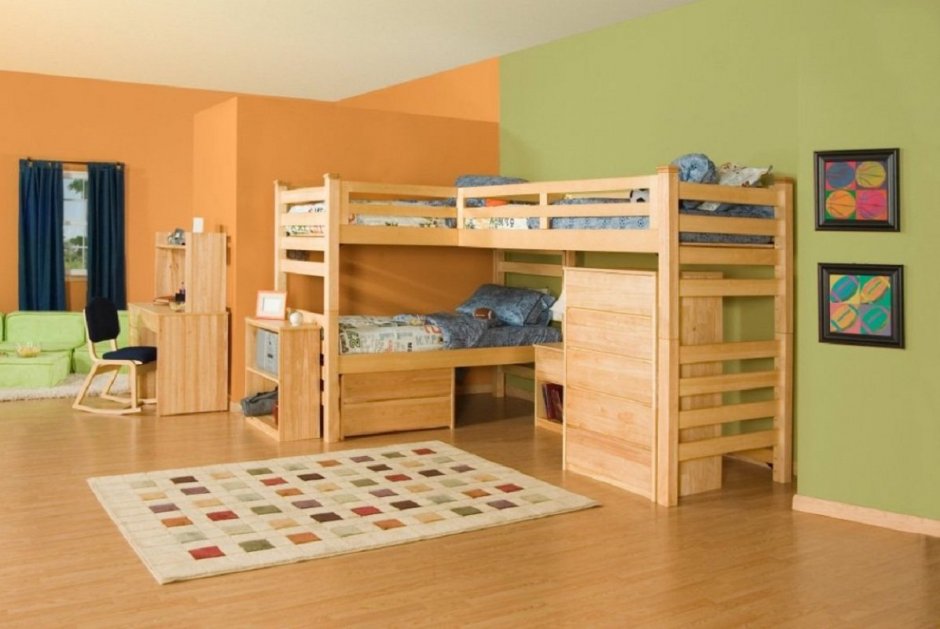 Мебель для детской комнаты для троих