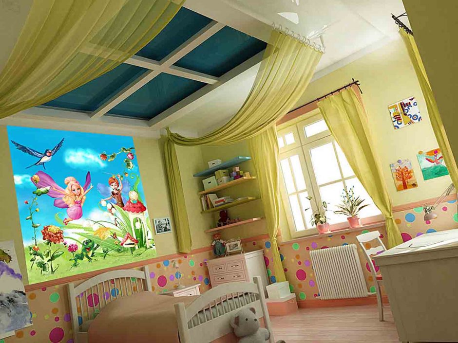 Натяжные потолки в детскую комнату