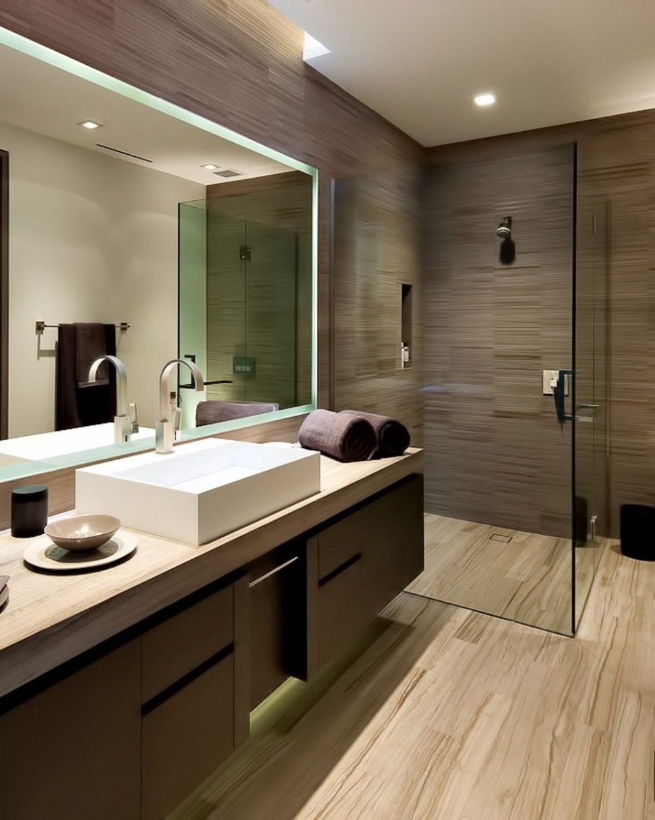 современный дизайн в ванной комнате фото