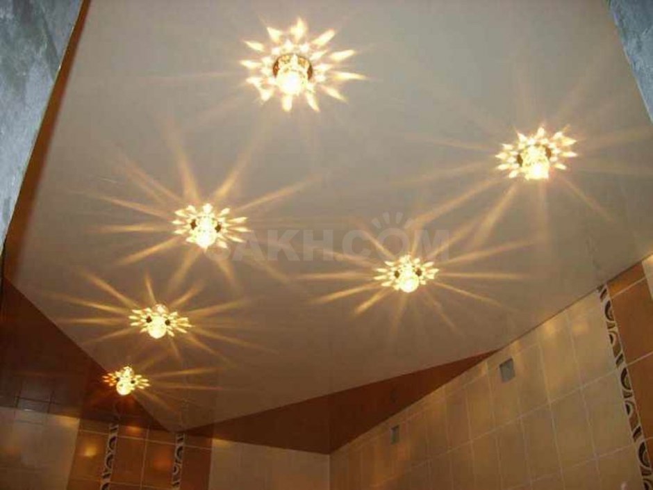 Светильники потолочные для натяжных потолков в ванной