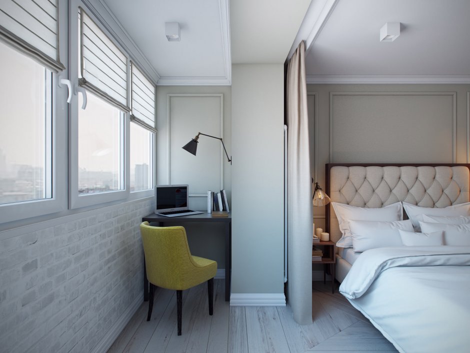 Маленькая спальня с балконом
