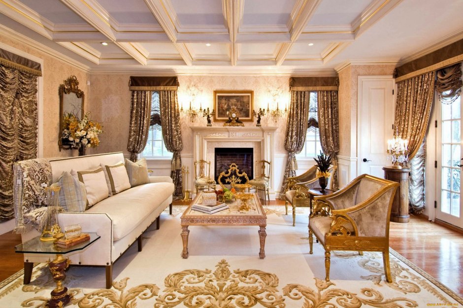 Красивые гостиные в классическом стиле