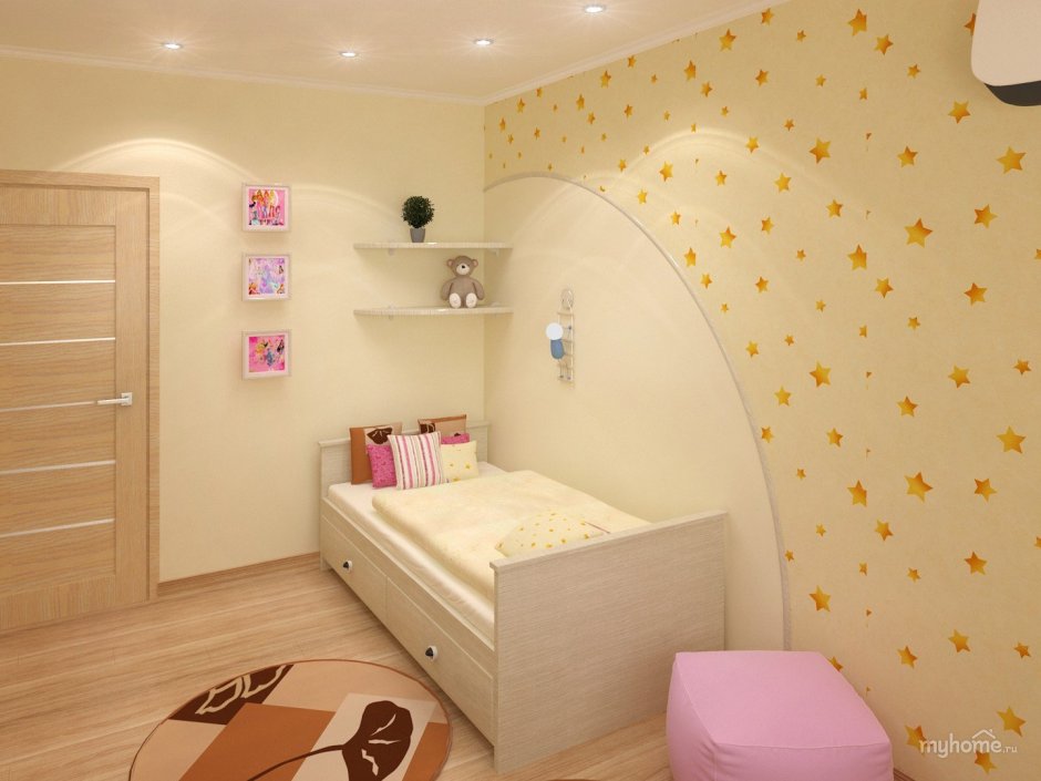 Детские комнаты в трехкомнатной квартире