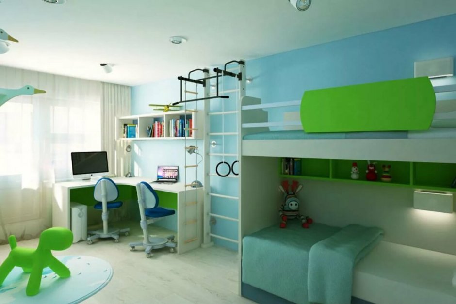 Дизайнер детской комнаты для двоих мальчиков