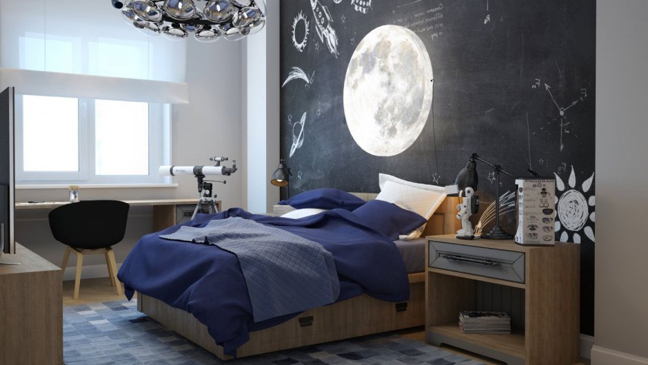 Спальня космос для подростка